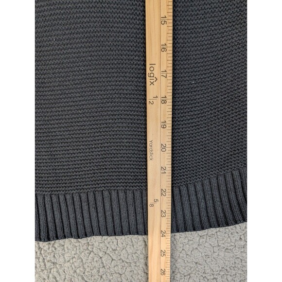 J. Crew Women's Classic Crew Neck Sweater Size Medium Ribbed Knit Black Preppy - Picture 5 of 11